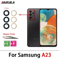 กาวเลนส์กระจกกล้องถ่ายรูปหลัง2ชิ้นสำหรับ A04S Samsung A04 A23 A33 A53 A73 A42 A72 A13 4G A135F A32 5G พร้อมอะไหล่แบบ Ahesive