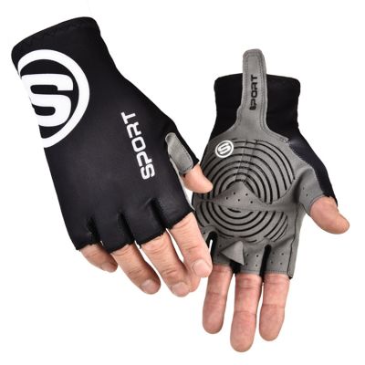 [COD] Cycling half-finger male and female bike bicycle sun protection non-slip wear-resistant ice silk breathable outdoor sports