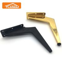 【LZ】◙✴  2/4 pces pernas para a substituição do suporte da mobília do metal pés ouro preto casa mesa de café sofá cama tv armário do banheiro pé montagem