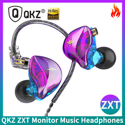 ใหม่ล่าสุด QKZ ZXT MT1ในหูหูฟังแบบไดนามิกดีเจตรวจสอบ IEM เอียร์บัดไฮไฟกีฬาเสียงยกเลิกหูฟัง M10 TA1 ST1 V90s X7