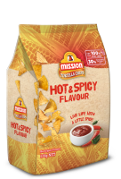 Mission Tortilla Chips Hot &amp; Spicy Flavoured 170g ขนมข้าวโพดทอดกรอบรสเผ็ดร้อน ขนาด 170 กรัม (0335)