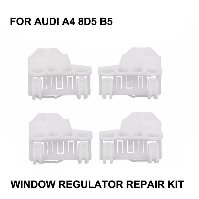 Car Parts For Audi A4 8D5 (B5) Window Regulator Repair Clips 2 Pairs 1994 2001 Front Left And Right