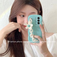 Phone Case เคส Samsung Galaxy M14 5G เรียบง่ายสีขาวสง่างามปลอกสร้อยข้อมือรูปดอกไม้คุณภาพสูงฝาครอบแบบนิ่มที่เป็นซิลิโคนเหลว2023