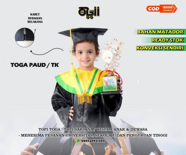 Topi Toga Anak / Topi Wisuda / Toga Anak Paud,Tk | Lazada Indonesia