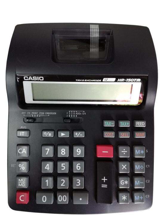 Casio Hr150Tm Printing Calculator Large Display Cost Sell Margin Tax