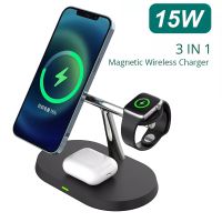 30W 3 In 1 Wireless Charger Holder For Apple Iwatch Airpod Magnetic Charging Station For Magsafe Iphone 12 13 14 Pro Max