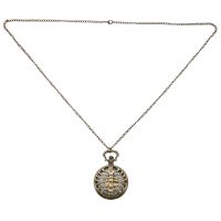 Retro skull spine hollow quartz pocket watch necklace pendant clock chain mens womens gift