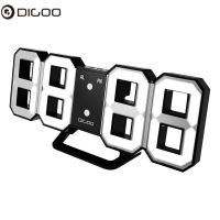 【】 Invitar Solution DC-K3 Digoo นาฬิกาดิจิทัล LED 3D ขนาดใหญ่8นิ้ว,เตือนนาฬิกาเลื่อนปลุกได้แสดงเวลา12/24ชั่วโมง