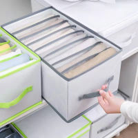 Jeans Compartment Storage Closet Clothes Drawer Mesh Separation Stacking Pants Drawer Divider Can Washed Home Organizer