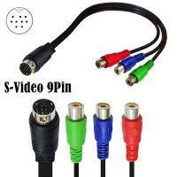 MMI AV Cable 9 PIN S-VIDEO to 3 RCA RGB TV HDTV Adapter COMPONENT FOR TV ADAPTER Cable 0.3m 1FT