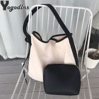 Luxury Design Bucket Shoulder Bags for Women Big Capacity Top-handle Totes Crossbody Bag Casual Canvas Purses and Handbags bolsa