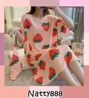 Natty888 Nightdress ลายการ์ตูน สบายแขนสั้นขนาด ,มีให้เลือกถึง7แบบ ฟรีไซด์ ผ้าดีมากค่ะ