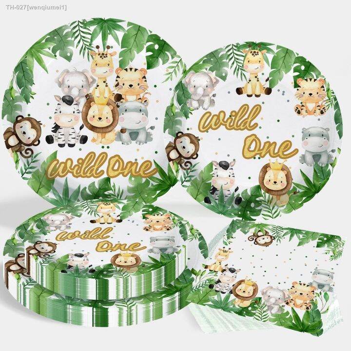 jungle-animal-tableware-wild-one-birthday-party-decoration-forest-jungle-animal-safari-theme-party-kids-boy-baby-shower-supplies