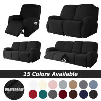 VEl Waterproof Elastic Sofa Cover Stretch Recliner Cover Spandex Armchair Reclining Couch Cover Living Room 1234 Seater