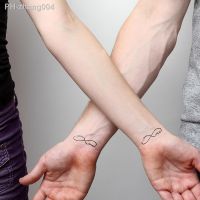 Body Arm Art Sticker Couple Fake Tattoo Kit Sleeve Tips Tools Love Infinity Symbol Waterproof Temporary Tattoos Mens Women