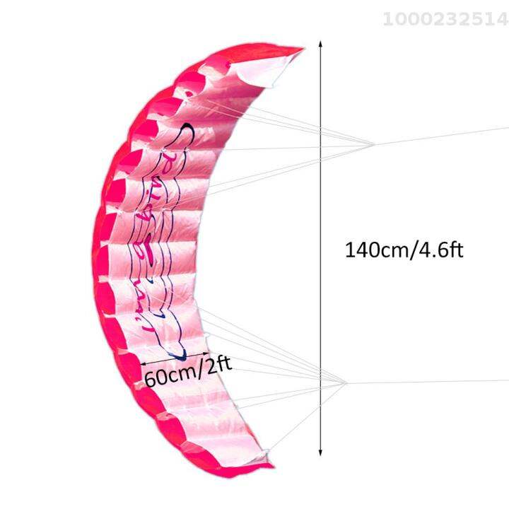ร่มสำหรับเล่นไคท์บอร์ดดิ้งผาดโผนแบบปีกสองเท่าที่มีสีสันสดใส1-4เมตรว่าวชายหาดกีฬาว่าวลอยได้ขนาดยักษ์นิ่ม