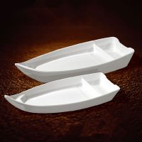 Creative Japanese Cuisine Dish Melamine Snack Dessert Sushi Sashimi Boat Tray Hotel Food Seafood Plate