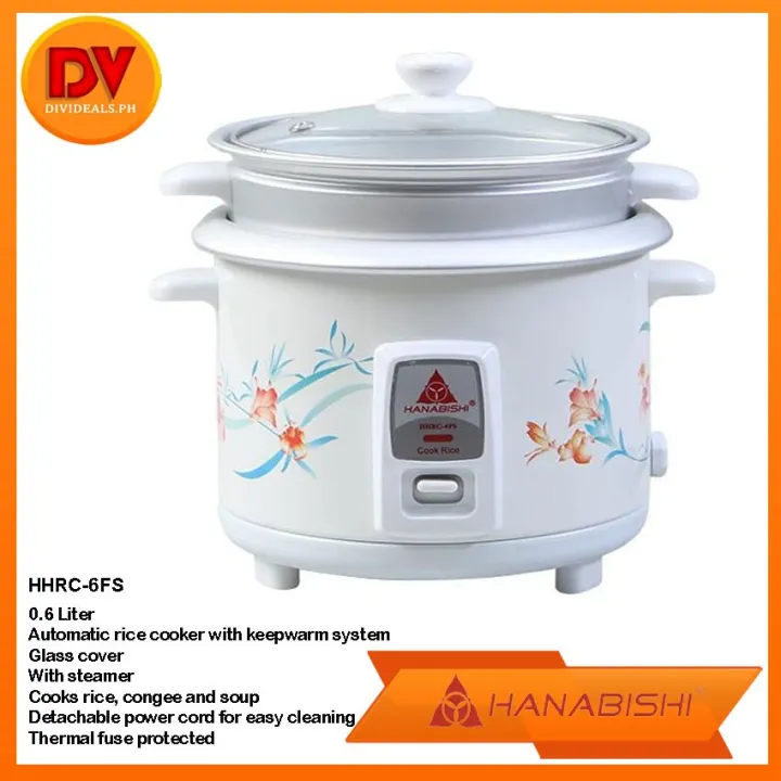 Hanabishi HHRC 6FS w/ steamer Rice Cooker Lazada PH