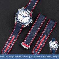 For Omega Strap Seamaster 300 Speedmaster 8900 Marine Seahorse Diving600 American Cup Limited Edition Series Silicone Strap20 22