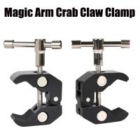 Magic Friction Arm Super Crab Clamp with 1/4 and 3/8 Inch Thread Rod Pliers Clip for Gopro Hero 11 DJI OSMO Action 3 DSLR Camera