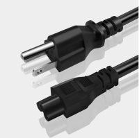 AC Power Cable สายไฟ หัวสามรู หัวกลม สายกลม เกรดพรีเมี่ยม ยาว 1.5 เมตร คอมพิวเตอร์ โน็ตบุ๊ค เครื่องใช้ไฟ้า Notebook