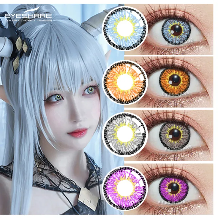 （COD) ICESNOW AYY RED BLUE PURPLE contact lenses 2PCS with contact