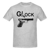 การพิมพ์ที่ยอดเยี่ยม Cool Glock เสื้อผ้าสีขาวเสื้อ Graphic Basic Tees gildan