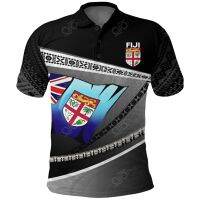 2023 NEW Style Fiji Cibi War Dance Rugby Polo Shirt Tapasize：XS-6XLNew product，Can be customization