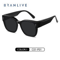 BRANLIVE D Big Sunglasses Over Clear Glasses Men แว่นสายตากันแดด vbb