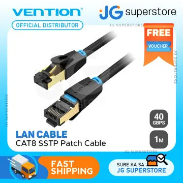 UGreen CAT8 40Gbps Ethernet 1m Round Lan Cable-Black