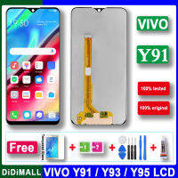 อะไหล่หน้าจอสัมผัส LCD Digitizer,อะไหล่จอขนาด100% นิ้วของแท้6.22ได้รับการทดสอบแล้ว Y91สำหรับวิโว่ Y93 Y95