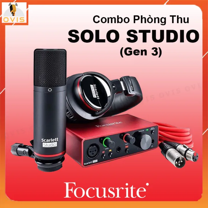 Combo Phòng Thu Cá Nhân (Micro CM25 MKIII, Tai Nghe HP60 MKIII, Sound Card)  | Focusrite Scarlett Solo Studio (Gen 3) 