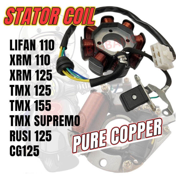 BIGBANG Motorcycle Pure Copper Stator Coil Xrm110, Xrm125, Tmx 125, Tmx