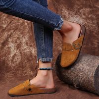 【cw】 Classic Couple Slippers Woman Man Birken Sandals  Luxury Brand Design Buckle Flat Footbed Mules