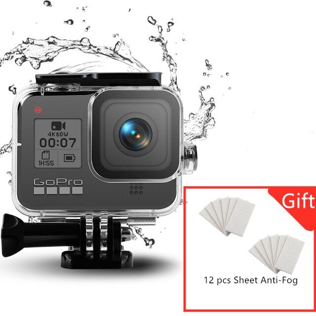 ซองกันน้ำใต้น้ำ60ม-สำหรับ-gopro-hero-กรอบครอบเคสกันน้ำป้องกันกล้อง8กล้องแอ็กชันสีดำสำหรับ-gopro-8-accessery