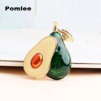 【YF】✾◇  Pomlee 2-color Enamel Avocado Brooches Alligator Pear Fruits Brooch Pin Gifts