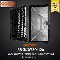 Godox Softbox SB-GUSW 80*120 cm. With Grid - [ Bowen Mount ] Quad Umbrella Softbox วิดีโอ รีวิว Live ถ่ายรูปติบัตร