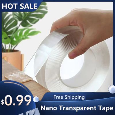 1/3/5m NanoTape Kitchen Bathroom Home Decor Tapes Waterproof Wall Sticker Reusable Heat Resistant Transparent Double Sided Tape Adhesives Tape