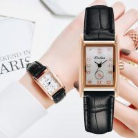 New Watches Women Square Rose Gold Wrist Watches Red Leather Fashion Brand Watches Female Ladies Quartz Clock montre femme