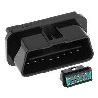 OBD-II 16Pin ชายสายเปิด Car Diagnostic Interface ปลั๊กรูสีเขียว Glossy Face แผ่นเชื่อม