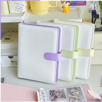 Candy Color A5 Kpop Binder Photocard Holder Cover Idol Photo Album Storage Book PU Leather Loose-leaf Collect Book Stationery  Photo Albums