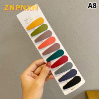 ZNPNXN 10ชิ้นกิ๊บติดผมแบบเรียบง่ายสำหรับสาวๆคลิปหนีบผมทรงสี่เหลี่ยมผืนผ้าสำหรับเด็ก