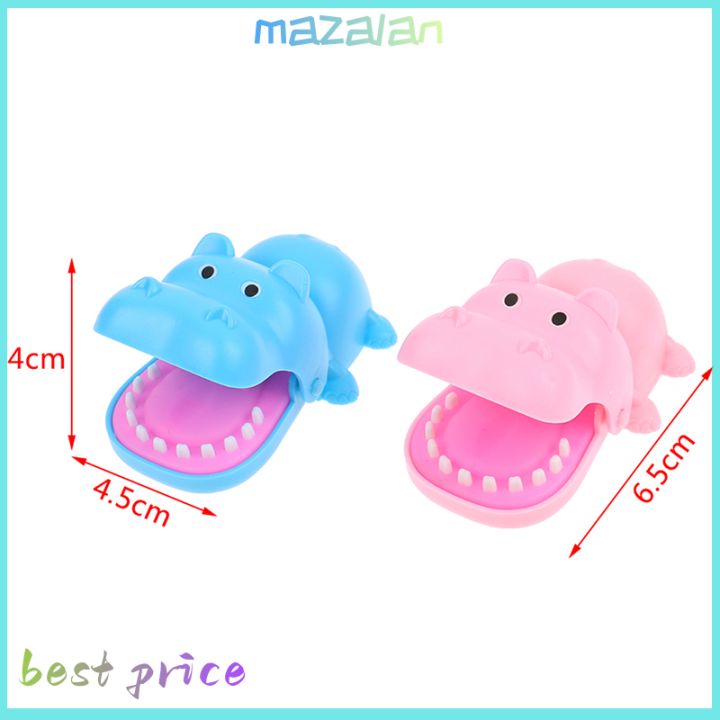 mazalan-hippo-ฟันนิ้วกัดของเล่นเกมของเล่นตลกสำหรับเด็กผู้ใหญ่ของเล่นบีบอัด