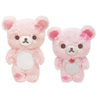 Cute Pink Sakura Series Rilakkuma Korilakkuma Bear With Cherry Blossoms Plush Stuffed Baby Kids Toys Dolls Children Girls Gifts