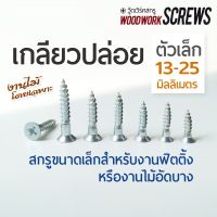 สกรู 13-25มม. งานไม้อัดบาง ฟิตติ้ง เกลียวหยาบห่าง ท้ายเรียบอ้วน ตะปูเกลียว เกลียวปล่อยงานไม้ เฟอร์นิเจอร์ DIY บรรจุในกล่องPP 100ตัว