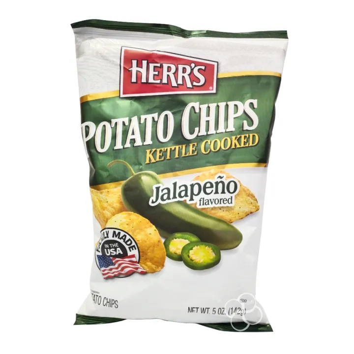Herr's Kettle Cooked Jalapeno Flavored Potato Chips 142g Lazada PH