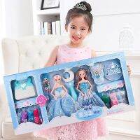 ตุ๊กตา Aisha Princess Ice and Snow Dress Up Set กล่องของขวัญขนาดใหญ่ของขวัญของเล่นสำหรับเด็กและเด็กผู้หญิง