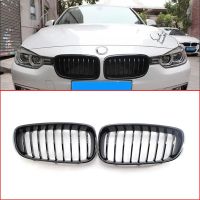 1Pair Front Kidney Grilles Matte/Gloss Black Semi-plated for BMW 3 Series F34 GT Racing Front Bumper Grilles Car Styling 2013-18