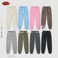 ZODF 2023 Autumn Winter Mens Washed Sweatpants Retro Unisex Loose 355Gsm Warm Fleece Solid Joggers Pants Streetwears HY0653