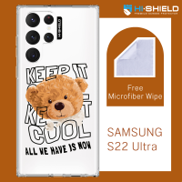 HI-SHIELD Stylish เคสใสกันกระแทก Samsung S22ultra รุ่น Teddy Cool